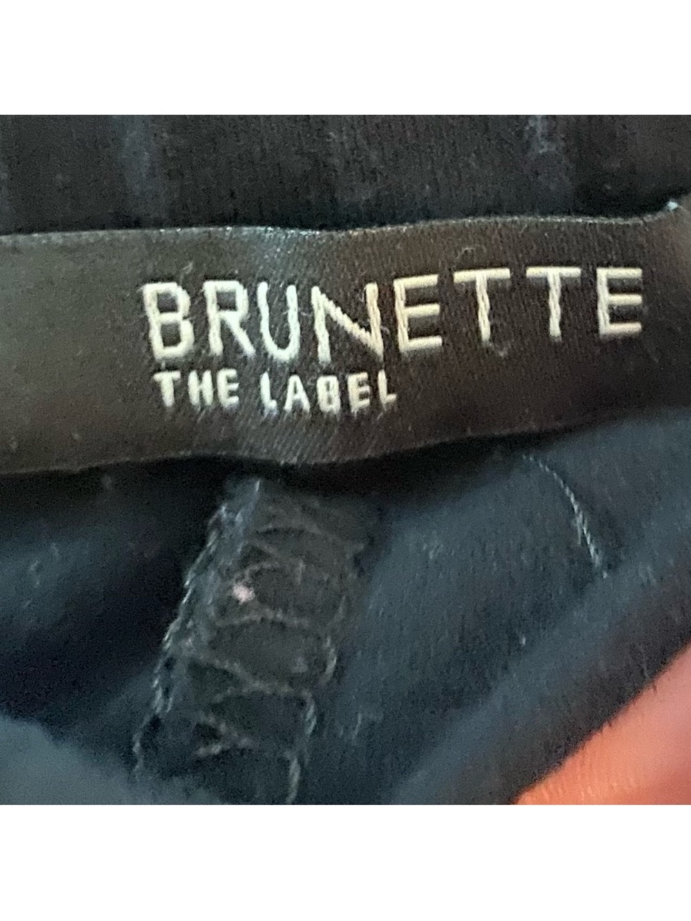 Brunette The Label women’s Black Leggings with White Side Logo - Picture 3 of 5
